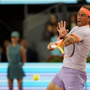 Rafael Nadal joue sous les yeux de Zinédine Zidane à Madrid