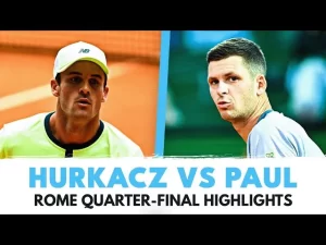 Vidéo: Les meilleurs moments de Paul vs Hurkacz en quart de finale sur la terre battue de Rome (Masters 1000)
