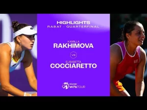 Vidéo: Les meilleurs moments de Rakhimova vs Cocciaretto en quarts sur la terre battue de Rabat (WTA 250)