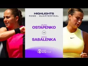 Vidéo: Les meilleurs moments de Sabalenka vs Ostapenko en quart de finale sur la terre battue de Rome (WTA 1000)