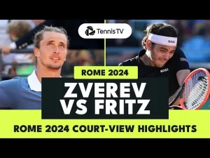 Vidéo: Les meilleurs moments de Zverev vs Fritz en quart de finale sur la terre battue de Rome (Masters 1000)
