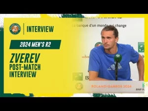 Vidéo: Regardez la conférence de presse d&rsquo;après-match de Zverev après sa victoire au 2e tour à Roland-Garros 2024