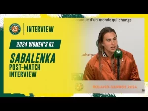 Vidéo: Regardez la conférence de presse de Sabalenka après sa victoire au premier tour de Roland-Garros 2024