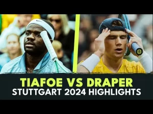Vidéo: Les meilleurs moments de Draper vs Tiafoe en quart de finale sur le gazon de Stuttgart.