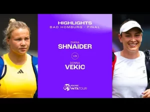 Vidéo: Les meilleurs moments de la finale entre Shnaider et Vekic sur le gazon de Bad Homburg.