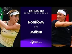 Vidéo: Les meilleurs moments du match Jabeur vs Noskova au 2ème tour sur le gazon de Berlin.