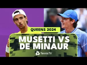 Vidéo: Les meilleurs moments du match Musetti – De Minaur au premier tour sur la pelouse du Queen&rsquo;s (Londres).