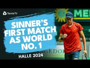 Vidéo: Les meilleurs moments du match Sinner vs Griekspoor dans le premier round sur l&rsquo;herbe de Halle.