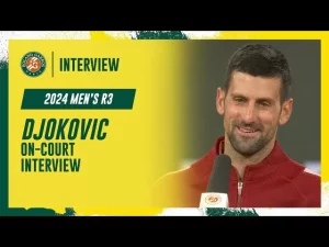 Vidéo: L&rsquo;interview mythique de Djokovic après sa victoire au 3e tour contre Musetti à Roland-Garros 2024