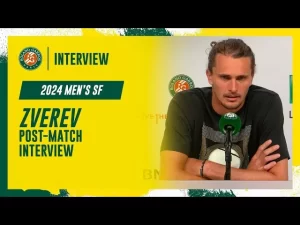 Vidéo: Regardez Zverev parler de la finale contre Alcaraz après sa victoire en demi-finale à Roland-Garros 2024
