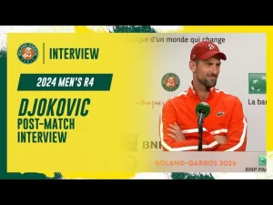 Vidéo: Regardez la conférence de presse d&rsquo;après-match de Djokovic après sa victoire au 4ème tour à Roland-Garros 2024