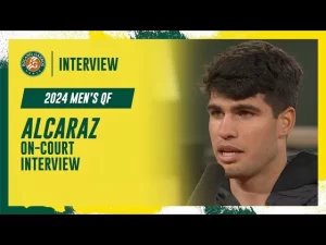 Vidéo: Regardez l&rsquo;interview d&rsquo;Alcaraz après sa victoire en quarts de finale à Roland-Garros 2024.