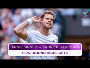 Meilleurs moments de Sinner vs Hanfmann dans le round 1 de Wimbledon 2024
