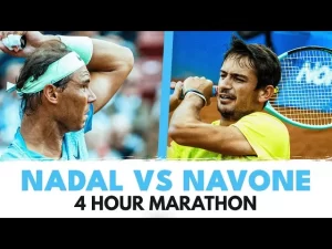 Vidéo: Les meilleurs moments du marathon de 4 heures Nadal vs Navone en quarts de finale à Bastad.