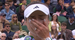 Wimbledon > Elina Svitolina-Monfils en larmes après sa victoire : « Ce n&rsquo;était pas facile de se concentrer sur le match aujourd&rsquo;hui. Rien que d&rsquo;aller sur le court était extrêmement compliqué »