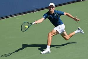 David Goffin face au Français Adrian Mannarino au deuxième tour