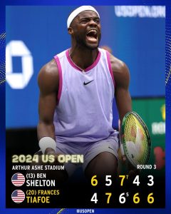 Frances Tiafoe et Ben Shelton ont livré un spectacle grandiose