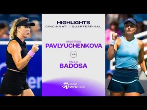 Vidéo: Les meilleurs moments de Badosa vs Pavlyuchenkova en quart de finale à Cincinnati.