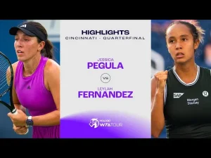 Vidéo: Les meilleurs moments de Pegula vs Fernandez en quart de finale à Cincinnati.

Regardez les temps forts du match Jessica Pegula vs Leylah Fernandez en quart de finale du Western & Southern Open 2024 à Cincinnati.