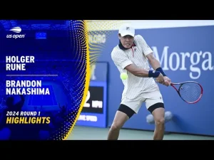 Vidéo: Les meilleurs moments du match Nakashima vs Rune au 1er tour de l&rsquo;US Open.