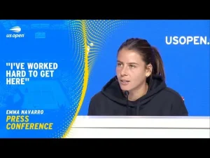 Vidéo: Conférence de presse d&rsquo;Emma Navarro après sa qualification pour les demi-finales de l&rsquo;US Open 2024