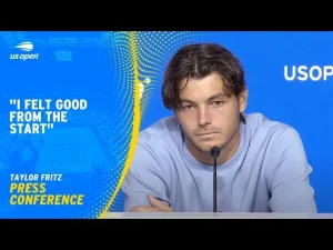 Vidéo: Conférence de presse de Taylor Fritz après s&rsquo;être qualifié pour les demi-finales de l&rsquo;US Open 2024