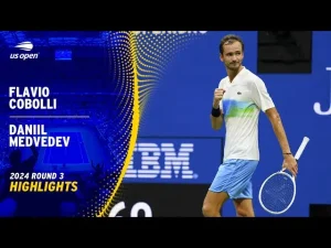 Vidéo: Les meilleurs moments de Medvedev contre Cobolli au 3ème tour de l&rsquo;US Open.