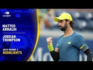 Vidéo: Les meilleurs moments du match Thompson vs Arnaldi au 3ème tour de l&rsquo;US Open.