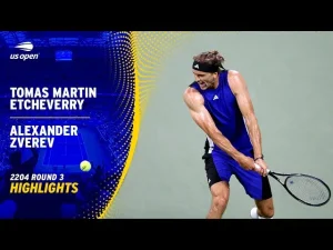 Vidéo: Les meilleurs moments du match Zverev vs Etcheverry au 3ème tour de l&rsquo;US Open.