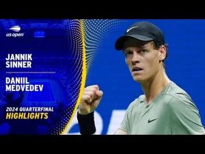 Vidéo: Points forts de Sinner contre Medvedev en quarts de finale de l&rsquo;US Open.
