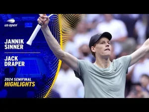 Vidéo: Temps forts de la victoire de Sinner contre Draper en demi-finales de l&rsquo;US Open.