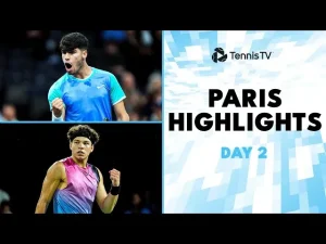 Alcaraz, Rublev contre Cerundolo, Shelton contre Moutet, Tsitsipas, et Tiafoe contre Mpetshi Perricard, faits saillants de la journée 2 à Paris-Bercy.