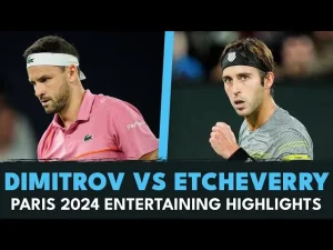 Vidéo: Moments forts du match Dimitrov contre Etcheverry au 2e tour à Paris-Bercy