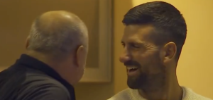 ATP, Vidéos > Présent à Belgrade pour la finale de son petit protégé, Djokovic a retrouvé une vielle connaissance