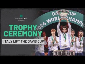 L&rsquo;Italie remporte la Coupe Davis 2024 ! Voici l&rsquo;intégralité de la cérémonie de remise du trophée et les célébrations.