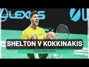 Moments forts de Shelton contre Kokkinakis, USA contre Australie, Coupe Davis 2024