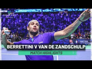Résumé du match Berrettini contre Van De Zandschulp, Italie contre Pays-Bas, finale de la Coupe Davis 2024