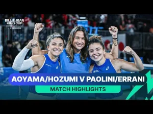 Temps forts de Paolini/Errani contre Aoyama/Hozumi, Japon contre Italie, Coupe Billie Jean King 2024