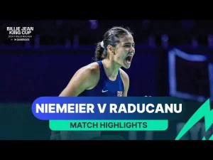 Temps forts de Raducanu contre Niemeier, Allemagne contre Grande-Bretagne, Coupe Billie Jean King 2024