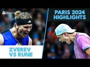 Vidéo: Moments forts de Zverev contre Rune en demi-finale à Paris-Bercy