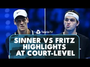 Vidéo: Moments forts du match Sinner contre Fritz lors de la phase de groupes des ATP Finals (Masters)