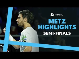 Vidéo: Norrie contre Moutet, Bonzi contre Michelsen, moments forts des demi-finales à Metz