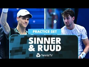 Vidéo: Regardez la séance d&rsquo;entraînement entre Sinner et Ruud à Turin avant les ATP Finals (Masters)