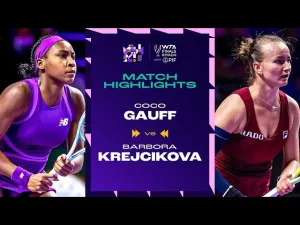 Vidéo: Temps forts du match Krejcikova contre Gauff en phase de groupes des WTA Finals