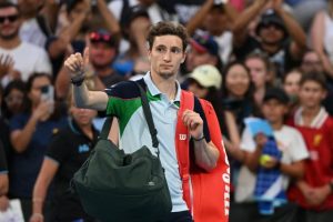 Ugo Humbert après sa défaite face à Alexander Zverev en huitièmes de l&rsquo;Open d&rsquo;Australie
