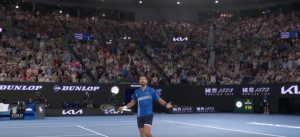 Vidéos, Open d&rsquo;Australie > La balle de set complètement dingue qui permet à Djokovic de mener 2 sets à 1 face à Alcaraz