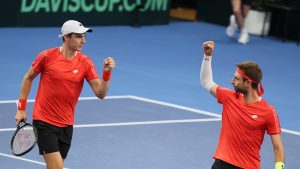 Coupe Davis: la Belgique repasse devant grâce à son duo magique et peut rêver du tour suivant