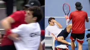 Fin de match incroyable pour la Belgique en Coupe Davis: Bergs saute de joie à 6/5, « blesse » son adversaire et… gagne le match