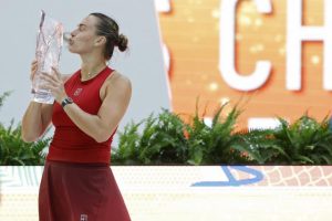 Sabalenka après sa victoire en finale à Miami