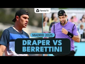 Vidéo: Jack Draper contre Matteo Berrettini moments forts | Madrid 2025